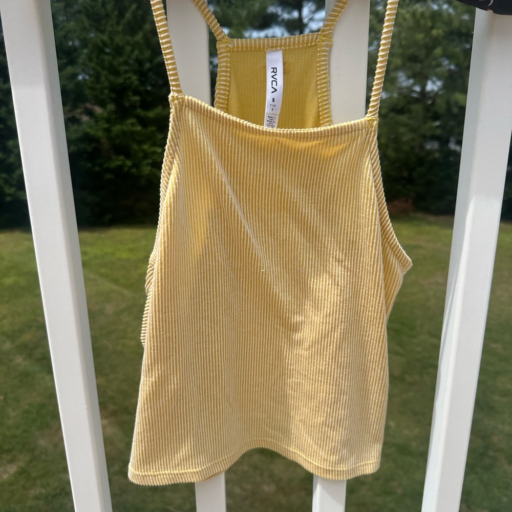 Yellow Ribbed Tank Top - Picture 2 of 5